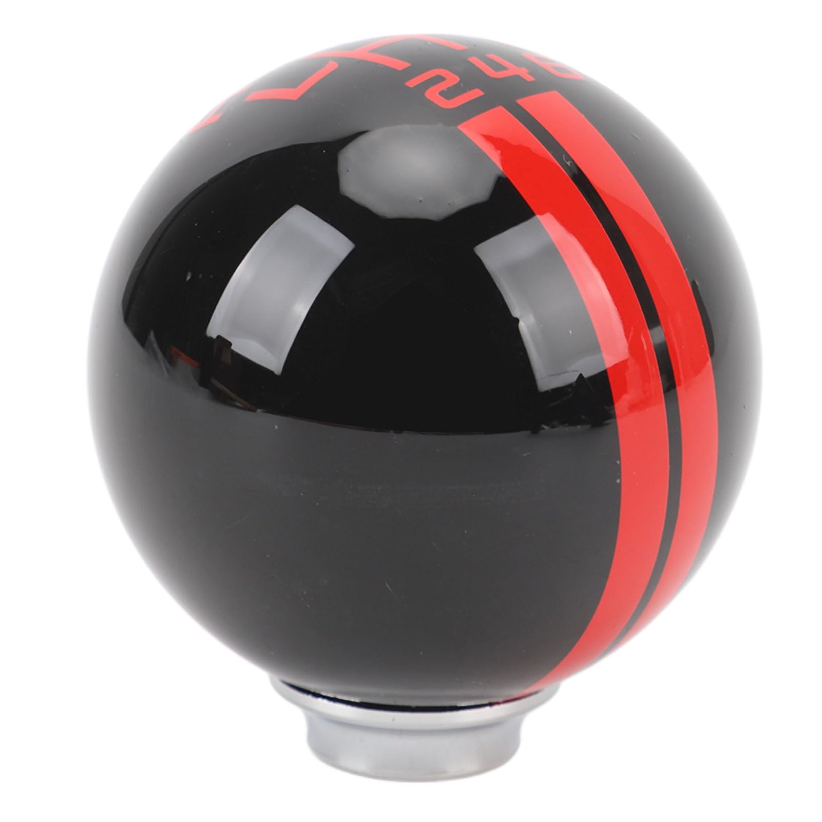 Pomello per Auto Gt500 Style Round Ball 6 velocità Manopole con 3 Adattatori Veicolo Manuale (nero rosso)
