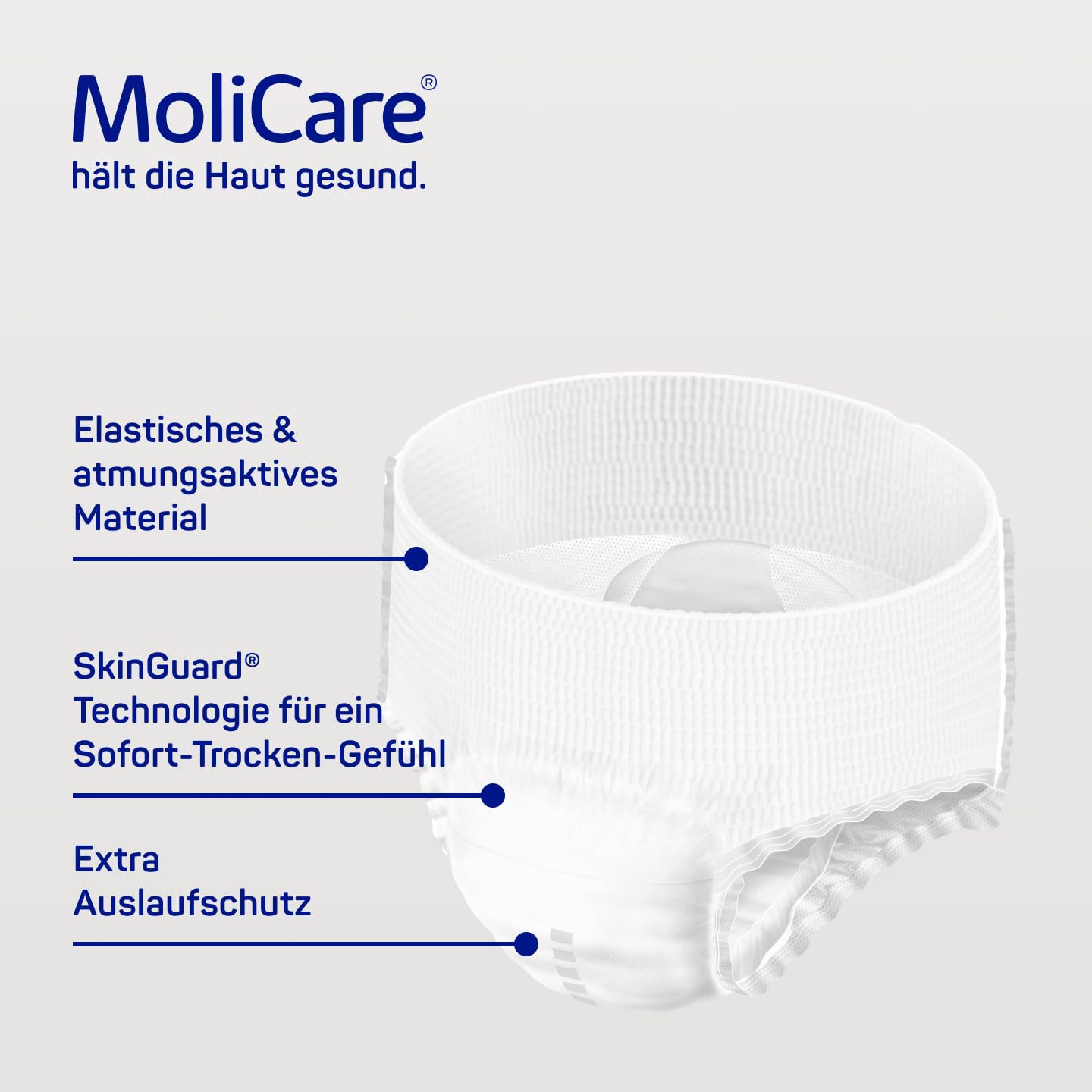 MoliCare premium Mobile 6 Tropfen Größe M, Inkontinenzhosen für Frauen und Männer mit mittlerer Inkontinenz, extra Auslaufschutz, fortschrittlicher Hautschutz, verbesserte Passform, 42 Stück