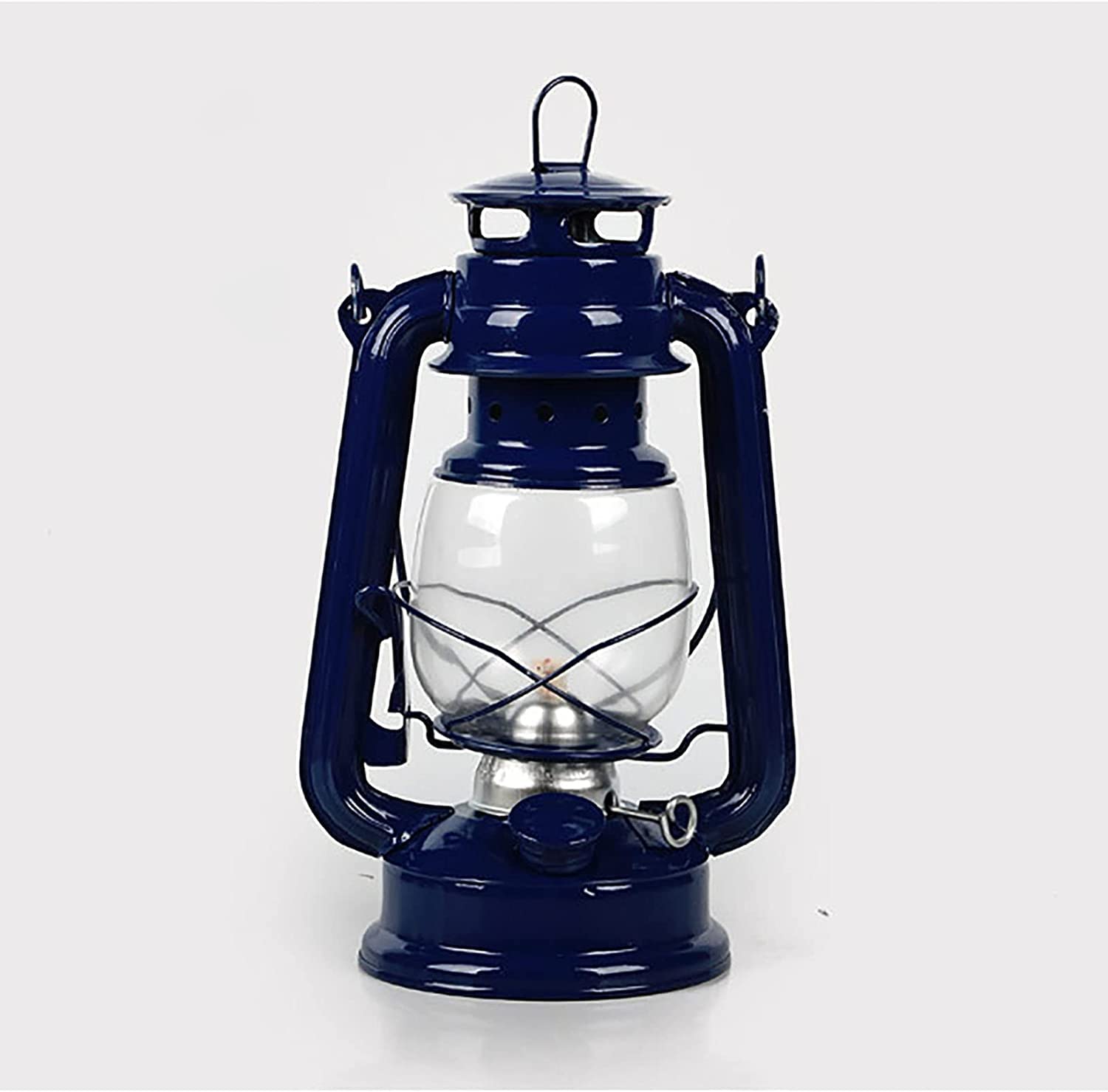 Kerosene lamp Oil Lamps,Kerosene Lamp,Oil Lantern Indoor, ,Retro ,Vintage ,Storm Lantern(Dark Blue)