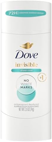 Dove Advanced Care Invisible Antiperspirant Sheer Fresh Deodorant Stick No White Marks On 100 Colors Sheer Cool 48-Hour Sweat And Odor Protecting Deodorant For Women 2.6 Oz, 1 Count