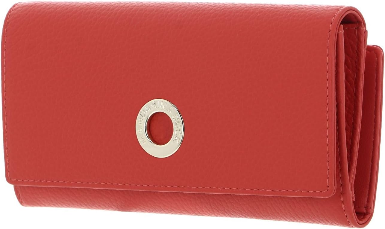 Mandarina Duck Women's Mellow Leather Wallet Travel Accessory Wallet, Warm Taupe, OneSize