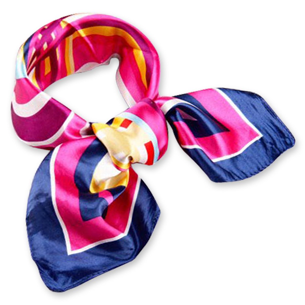 Valentine Gift Women Scarf Silk Feel Square Scarf Neckerchief Purse Neck Decor Scarf