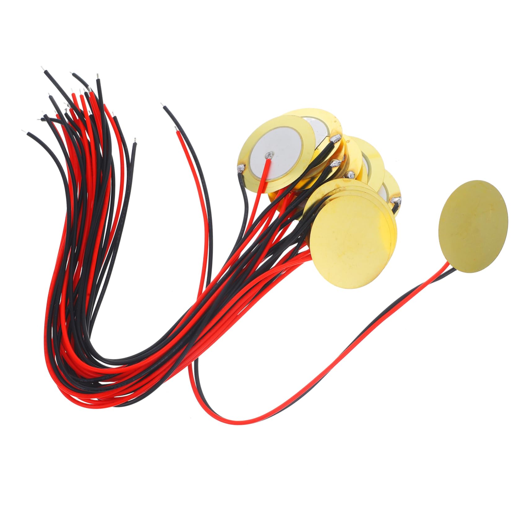 ibasenice 45stücke Piezo Discs Gitarren Pickup Piezoelektrischer Wandler Für Akustische Instrumente Drucksensoren Für Optimale Klangqualität Kabel