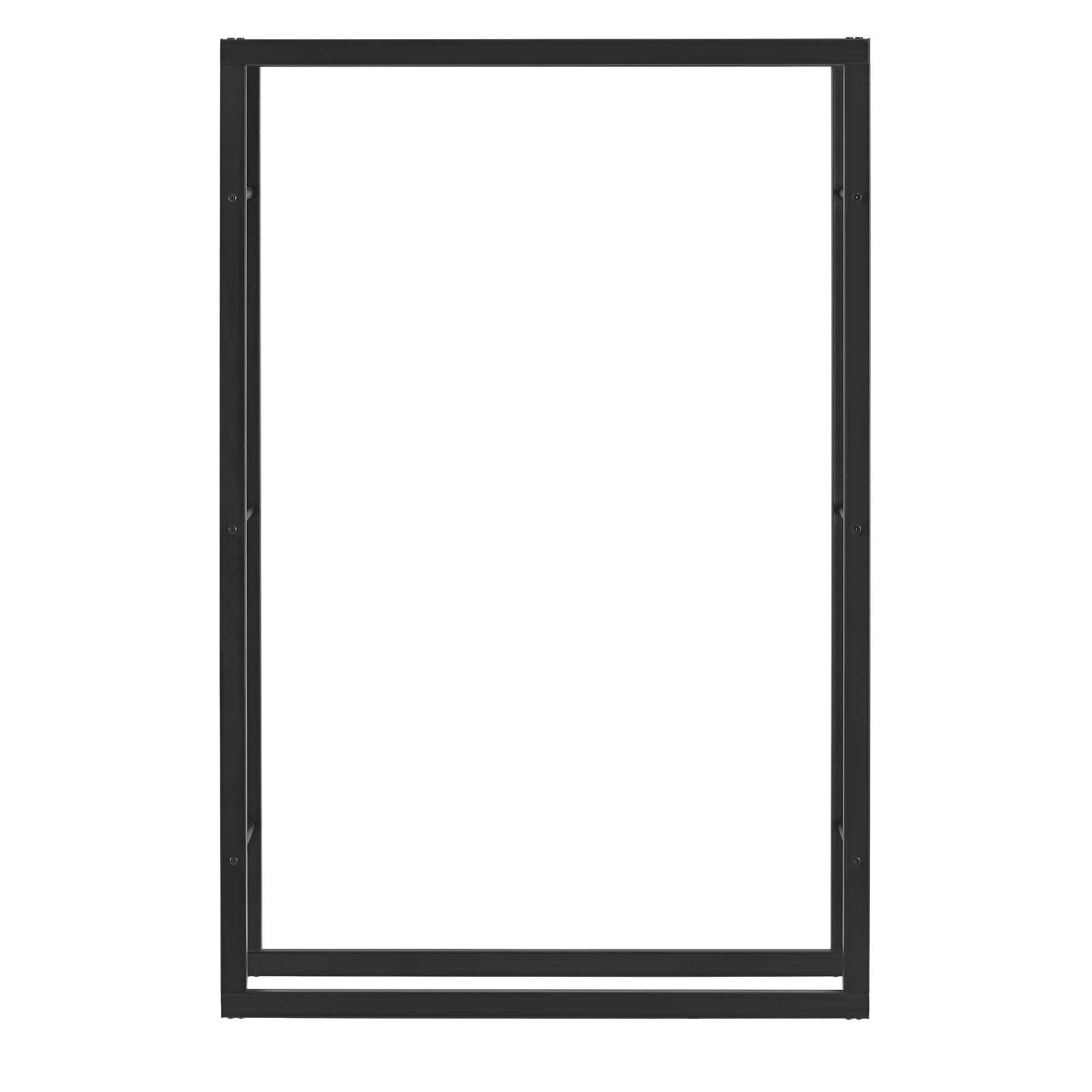 Portalegna in Acciaio 100x25x150 cm Nero Supporto Tronchi da Legnaia