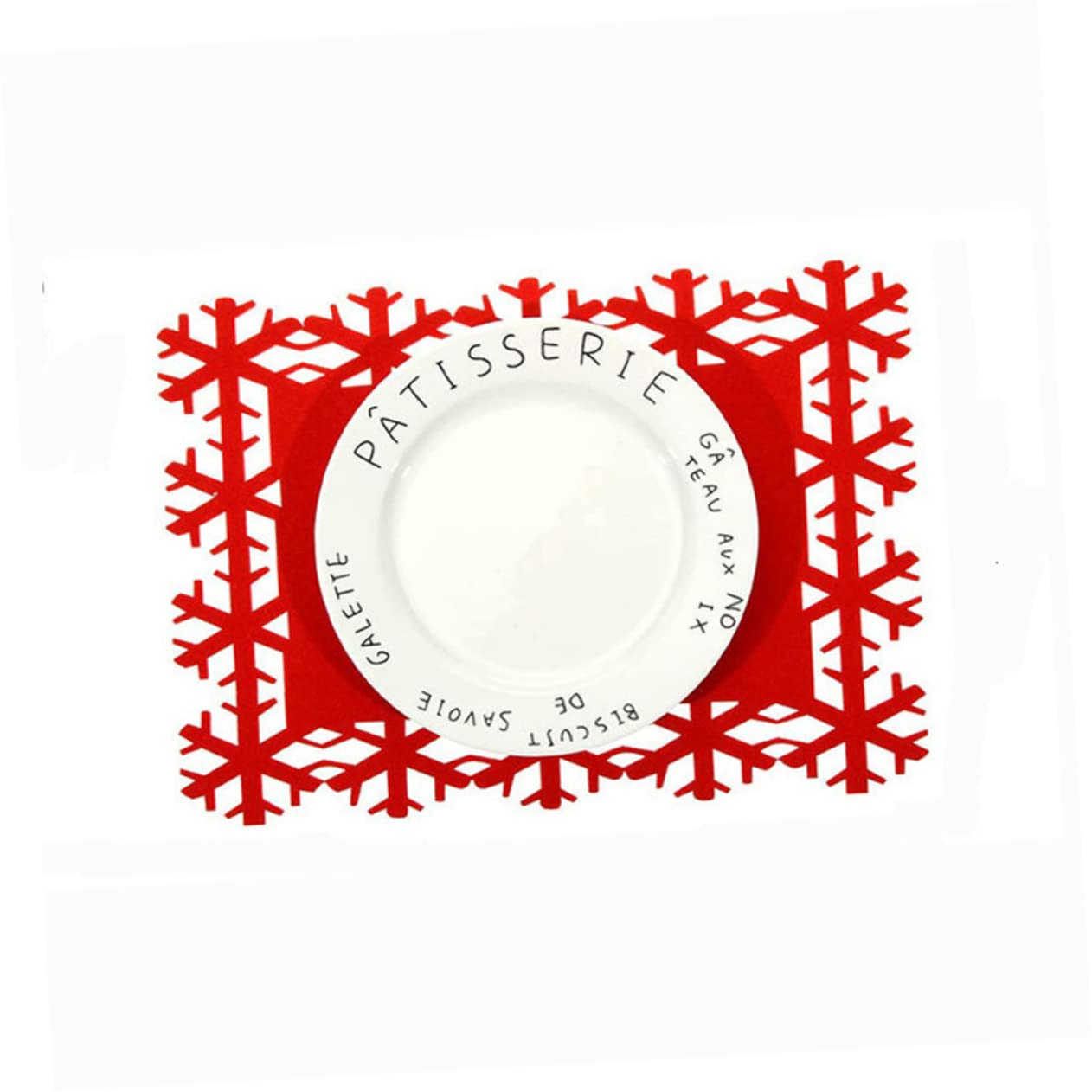 MAGICLULU 5 Ensembles Set De Table Flocon De Neige Décorations De Flocon De Neige pour Table Sets De Table De Noël Nains De e Artificiels Décorations De Noël Table De 4 pièces * 5