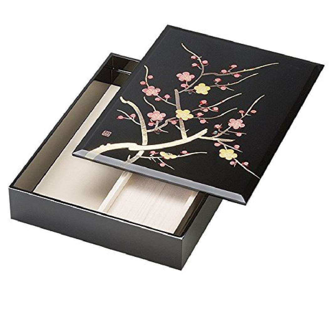 Amazon.co.jp: 会津漆器 手文庫(文箱) 黒 11.0 A4文庫 (内別珍貼・桐