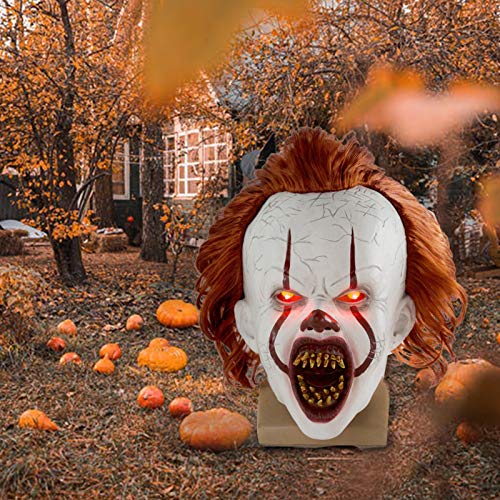 Staright Máscara de Halloween Assustador Palhaço Assustador Pennywise Face Cheia Fantasia de Terror