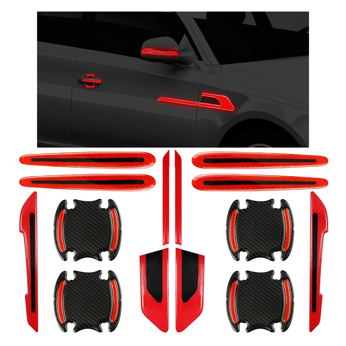 Amazon.com: GLSOWEE 12PCS Reflective Stickers Set, Auto Door