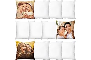 12-Pack Sublimation Pillow Cases Blank 18 x 18 Inch Heat Transfer Decorative Pillow Covers