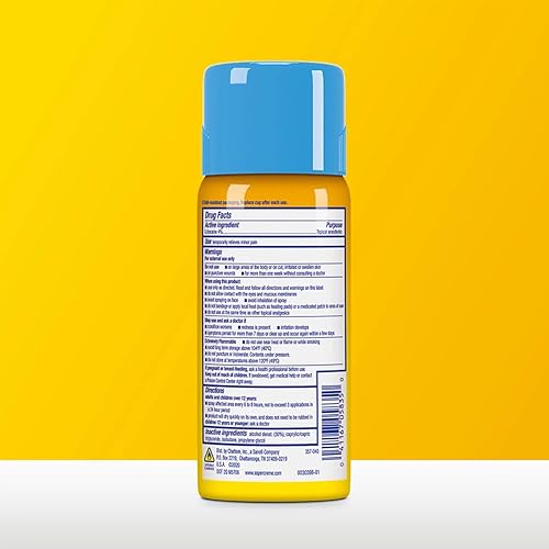 Miniatura 11 de Aspercreme El spray seco de lidocaína alivia los nervios agravados, el espray tópico anestésico para aliviar el dolor con lidocaína máxima fuerza al