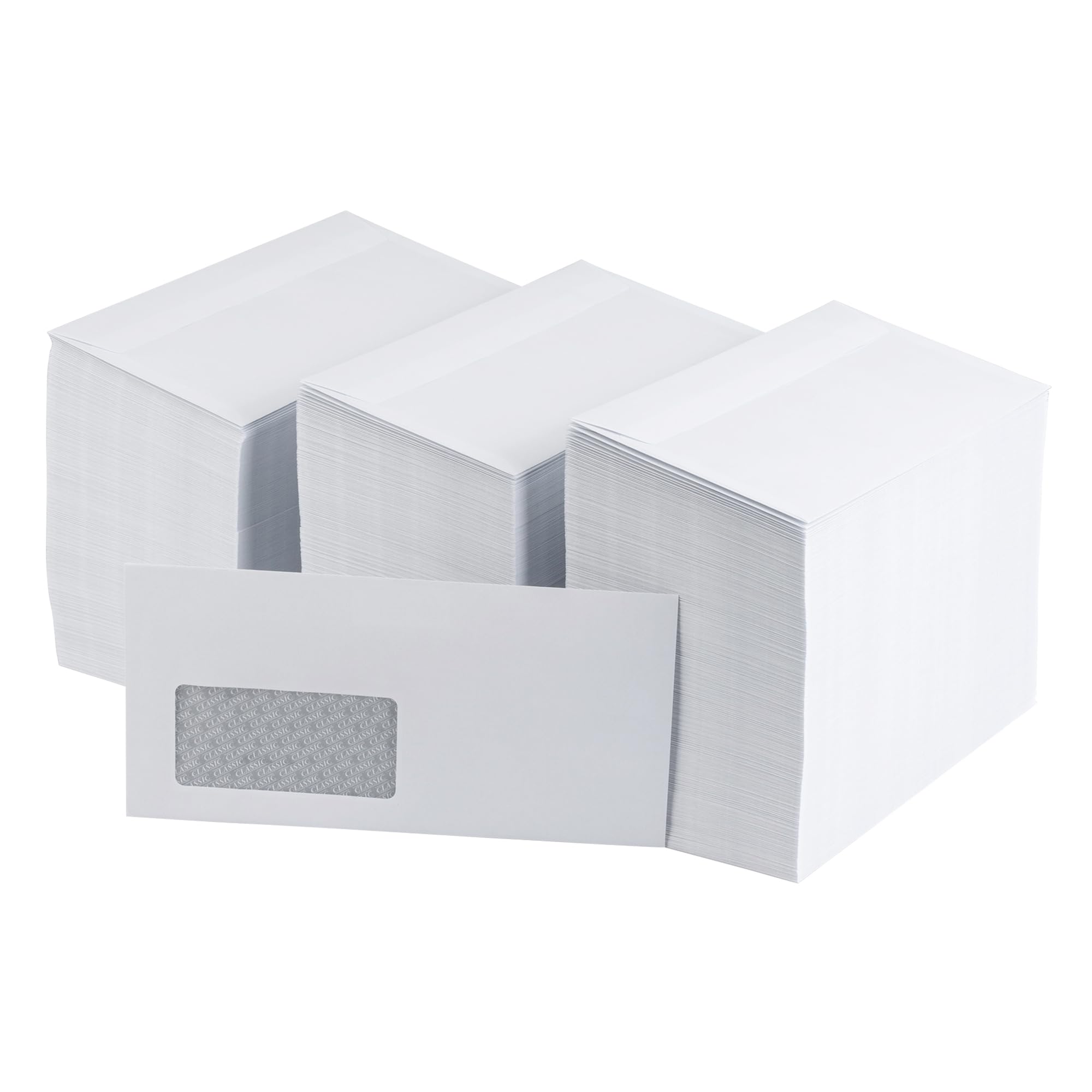 250 Stück Kuverts - Briefumschläge - C5/6 Kuvert mit Fenster - weiß - selbstklebender Haftfix Verschluss - Papierumschläge für Rechnungen, Briefe, Einladungen, Grußkarten