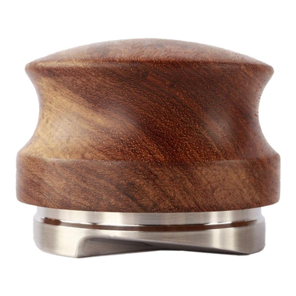Coffee Distributor Accessorio Pressino Livellatore Portafiltro Base Solida Acciaio Inox Manico Ergonomico in Legno Adatto per caffè Uso Privat, 51mm