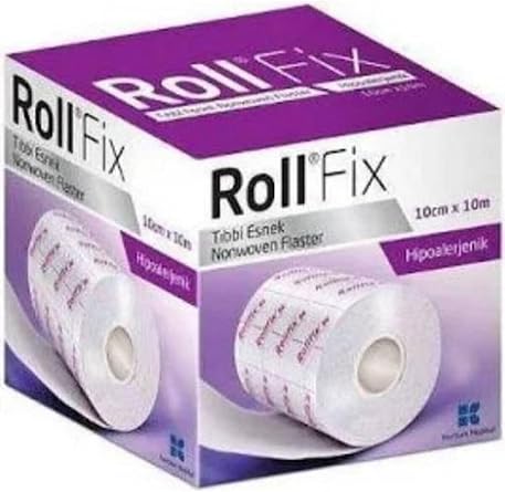 RollFix Elastik Sabitleme Band , 10cm x 10m, Hipoallerjenik, Beyaz