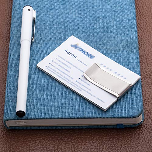 NUBARKO Solid Titanium Money Clip Wallet Credit Card Holder for Men Women Christmas Gifts stocking stuffers Slim Minimalist Cash Holder EDC Tool Graduation Gift for Men Gift for Him3