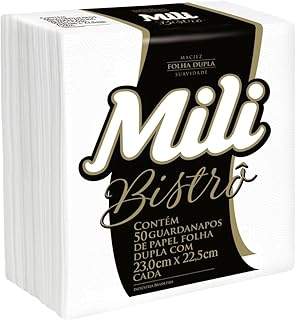Guardanapo De Papel Bistrô 23x22,5cm Mili 8 Pacotes com 400 un