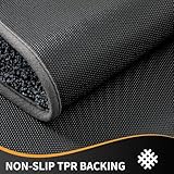 Mibao Fußmatte Innen 50 x 80 cm, Schmutzfangmatte für den Eingangsbereich, Türmatte, rutschfeste, Super Saugfähige Willkommen Matte Teppich für Haustür, Hintertür, Schuhe und Pfoten, Grau