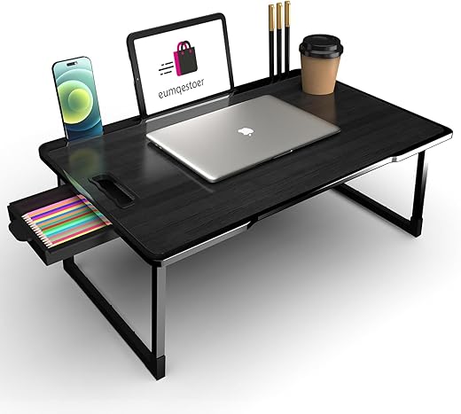 TER Office Table for Home/Writing Desk for Office/Folding Table for School/Folding Study Table/Work from Home-Multipurpose Table-> (COTEED * BLACK)