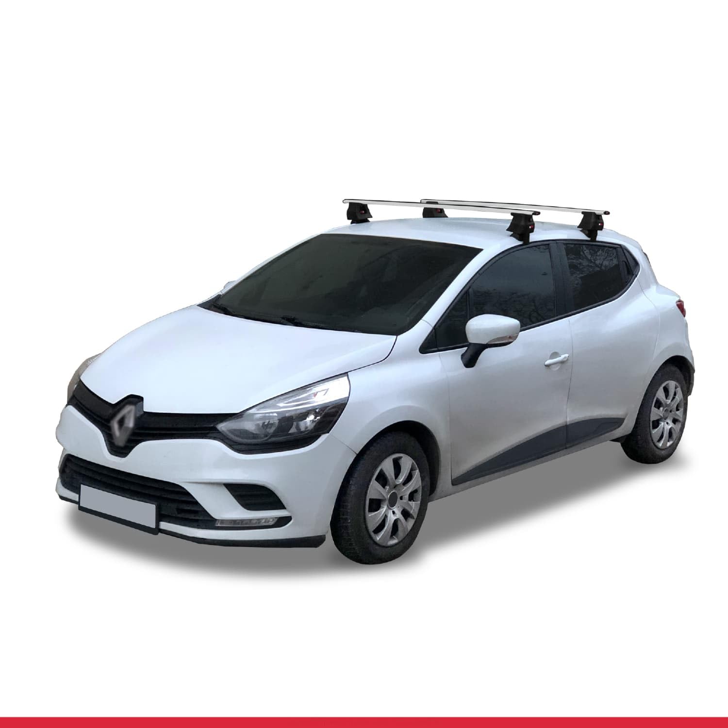 Compatible con Renault Clio 4 2013-2020 Ace-4 Barras de Techo Auto Portaequipajes Barras Transversales Gris Aluminio 2 Barras