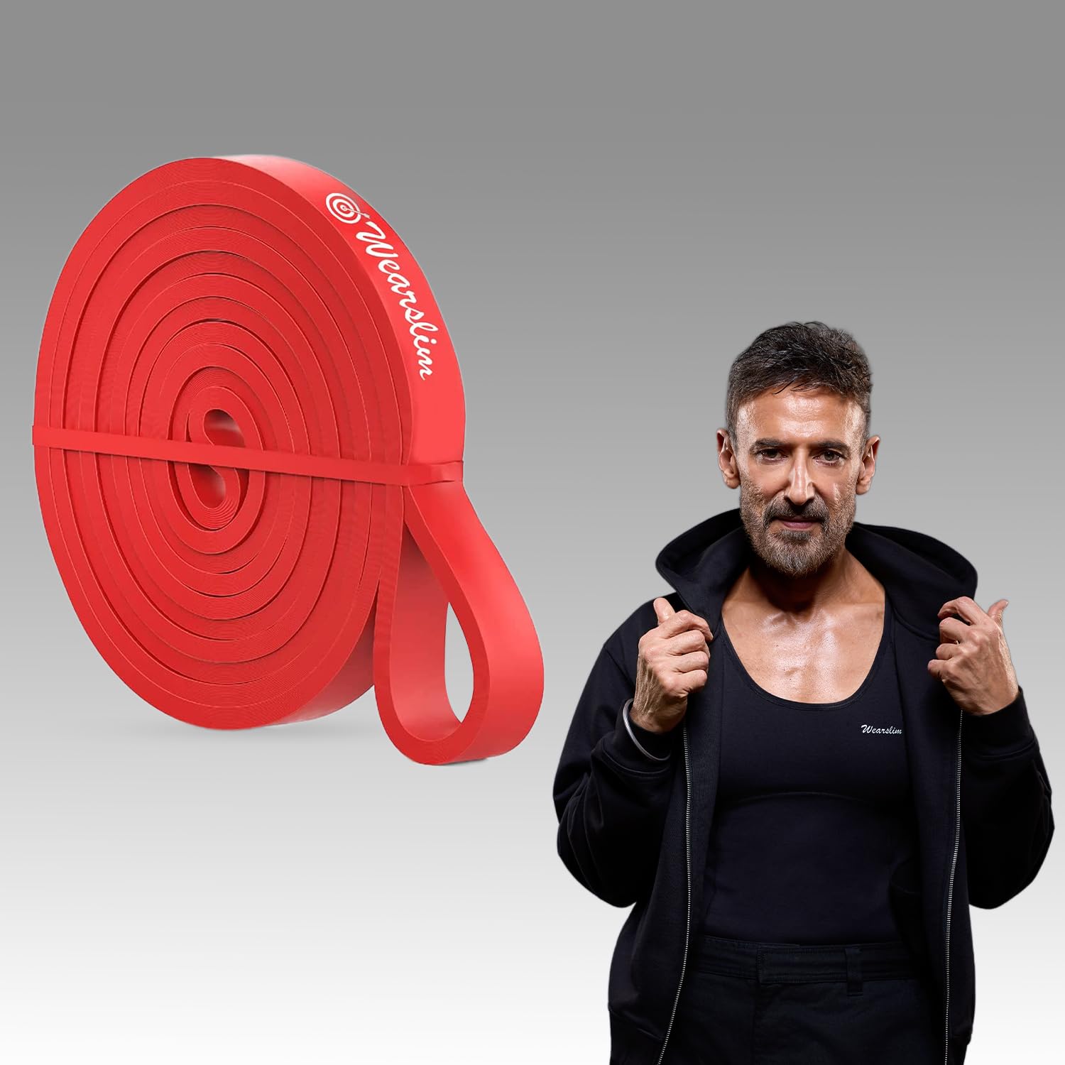 Wearslim® Professional Pull Up Exercise Band | Resistance Bands for Strength Training, Crossfit, Stretch Exercises, Powerlifting, Mobility, and Stretch Band - Size (15-25lbs)-image-22