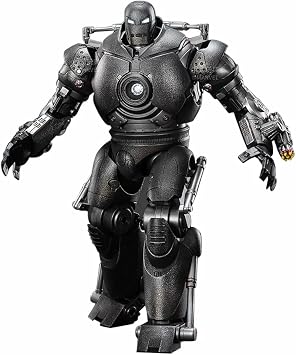 ZD Toys 1/10 Scale Iron Monger 1915-01 with Light Up Feature Figure, Black and Grey, 7 inch