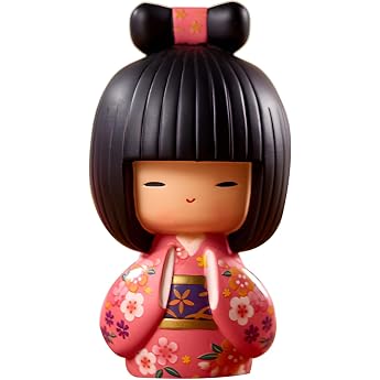 Japanese Kimmidoll Kokeshi Doll Geisha Resin 12.5 x 4.3 x 2.8 Inch Authentic Japanese Craft Home Decor