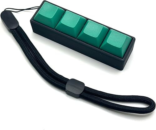 Miniatura 8 de Juguete para ansiedad con interruptor mecánico de cuatro botones  Juguete estimulante, alivio del estrés, TDAH (base negra, teclas negras)