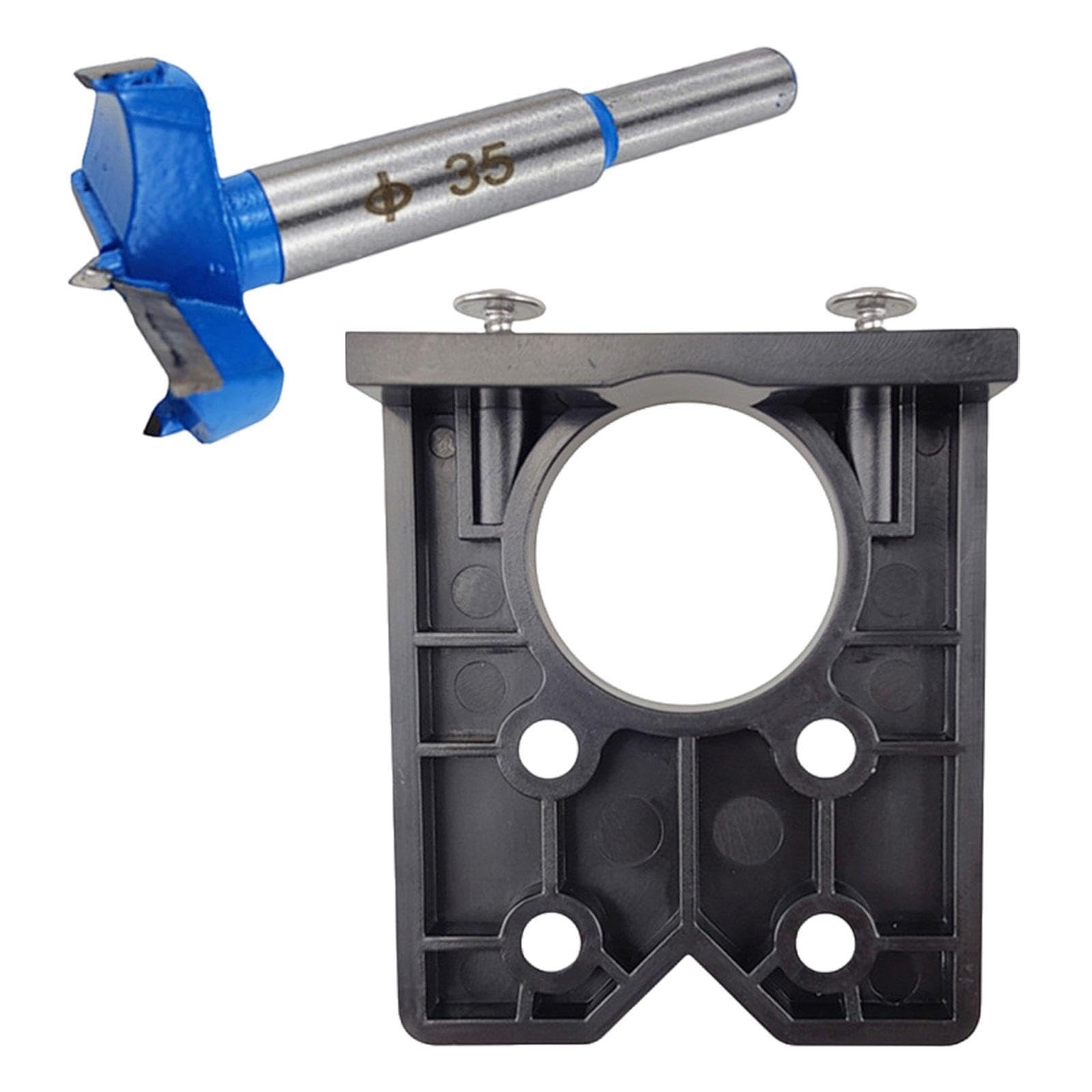 35mm Concealed Hinge Jig Kit Sturdy Bit for Door Installation Cupboard Black| Tools | Power Tools | Routers-image-48