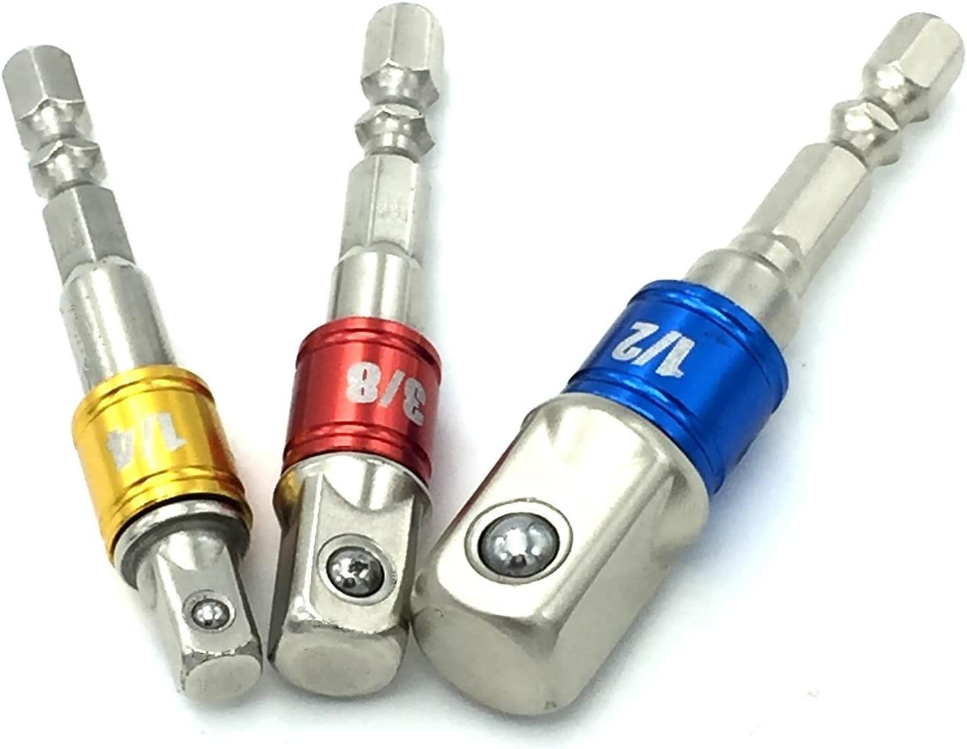 PANOVO (3Pcs)PE-14000 Power Hand Tools Sockets Adapter sets, Hex Square Nuts Driver Drill Impact Socket Extension Bit Adapter Socket Wrench Adapter Set 1/4" 3/8" 1/2" drive. : Tools & Home Improvement