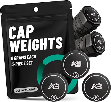 Cap Weights for Pickleball Paddles, Weighted End Cap Counterbalance Set