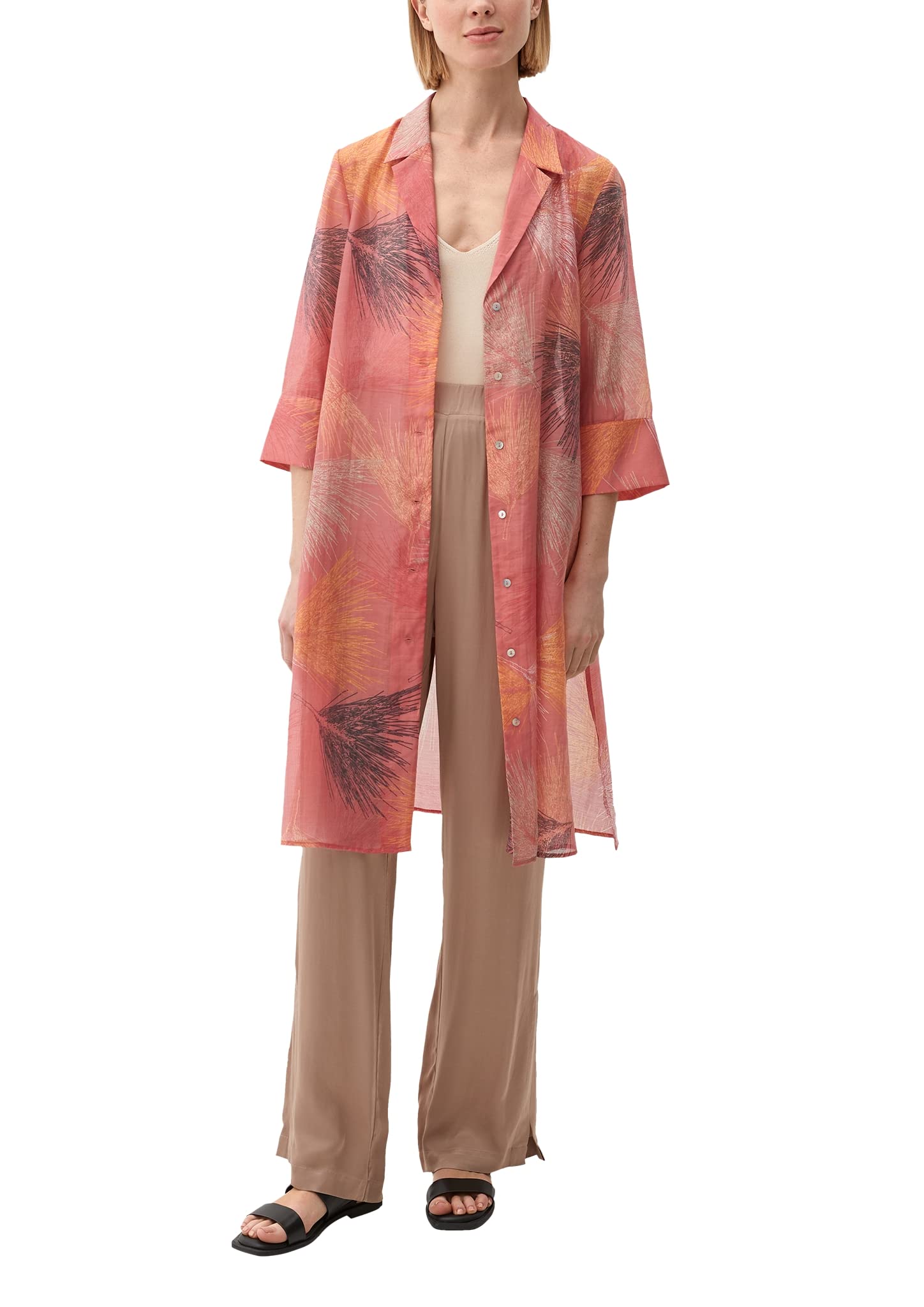 s.Oliver BLACK LABEL Women's Bluse, Arm Blouse, 3/4 Sleeves, Orange, 42