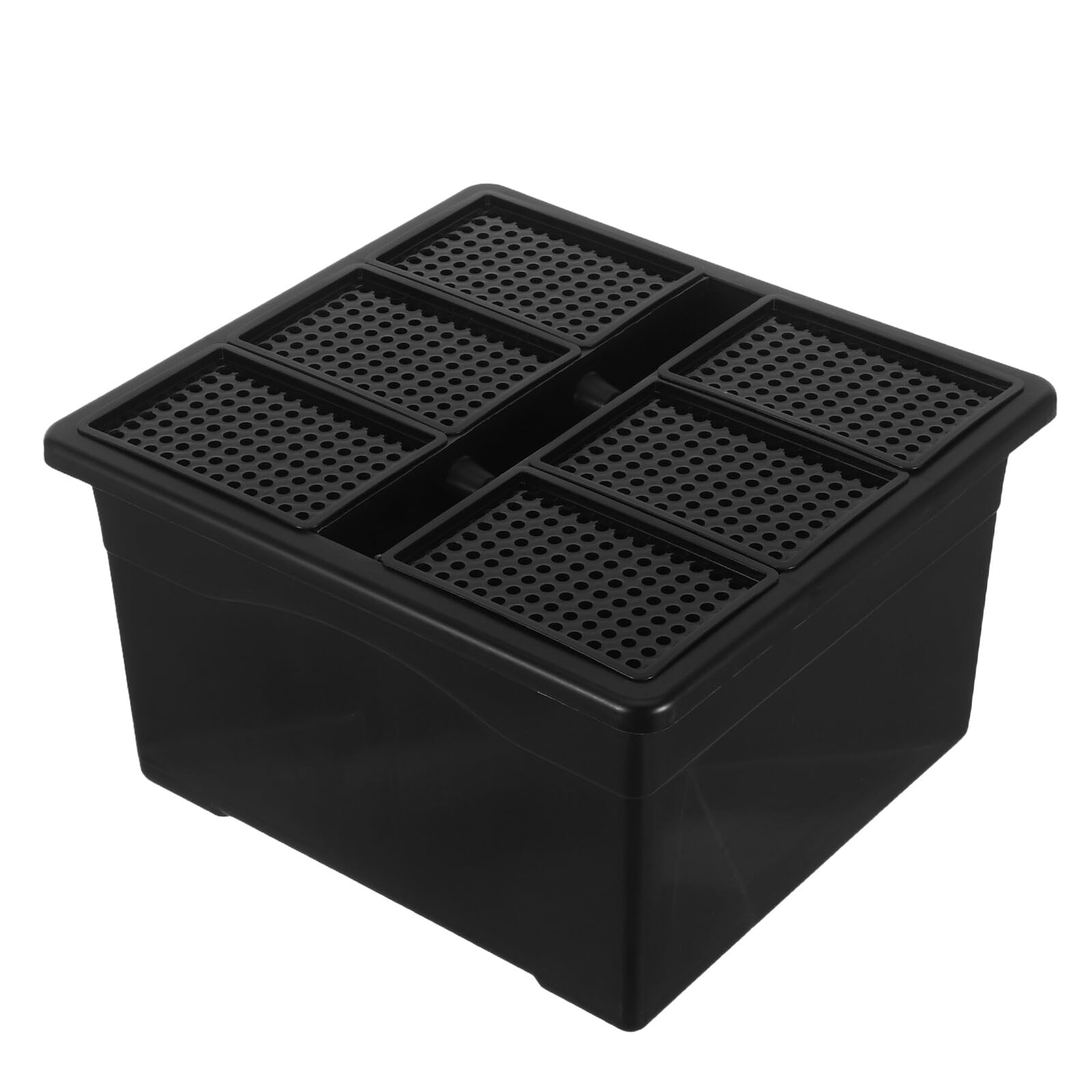 6 Pudełko hydroponiczne na rośliny taca do uprawy roślin taca hydroponiczna Rosnący pojemnik pojemnik hydroponiczny Black