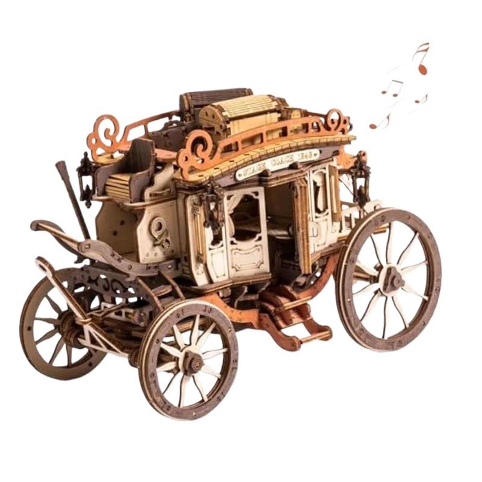 prezenty z pozytywką Mechaniczna Pozytywka Zestawy Modeli Drewnianych 3D Zestawy Do Budowania Modeli Dyliżansów Prezenty Urodzinowe Dla Dorosłych