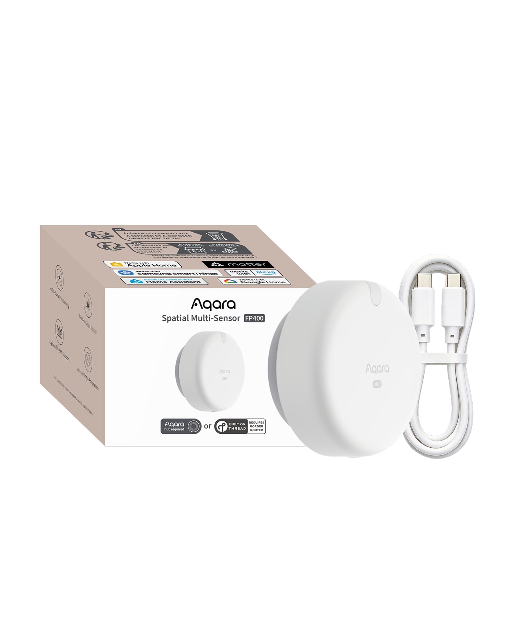 Aqara Presence Sensor FP400, Multi-Zone Spatial Automation, Thread & Zigbee