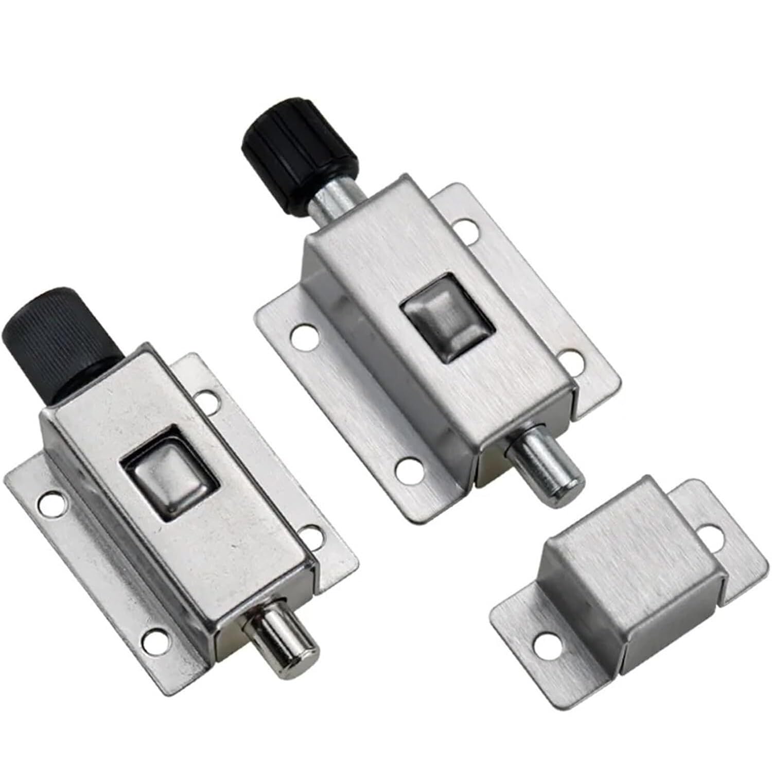 Cerradura automática de acero inoxidable DK611 for puertas y ventanas (1 unidad): fácil de instalar, segura y duradera.(Smooth surface without buckle)