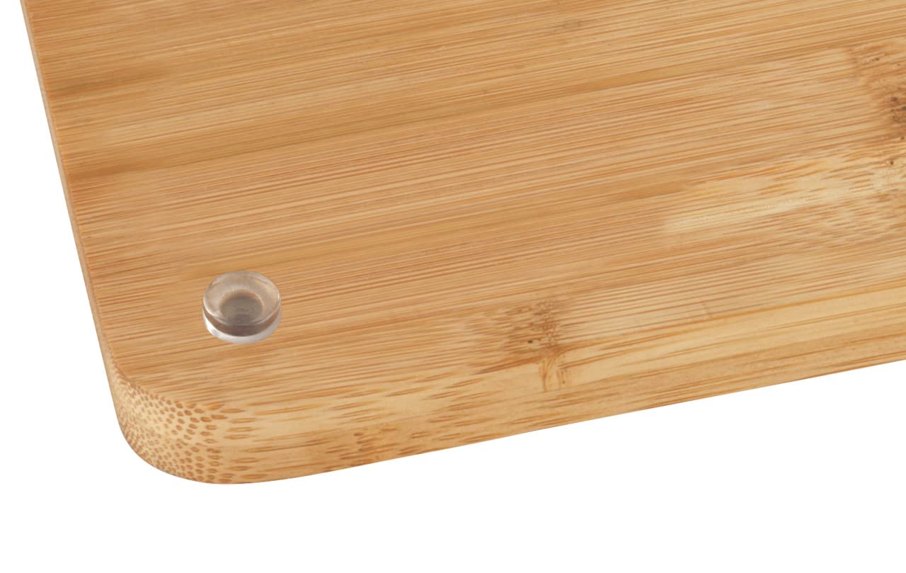 WENKO Tabla de cobertura en bambú - Tabla de cocina, tabla para cortar con ranura de goteo, Bambú, 52 x 1.5 x 30 cm, Marrón