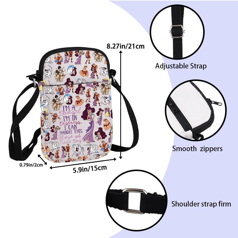 ZJXHPO Muses Fans Cross Body Bag Muses Fans Gift Muses Messenger Bag Megara Shoulder Bag (Damsel CB)2