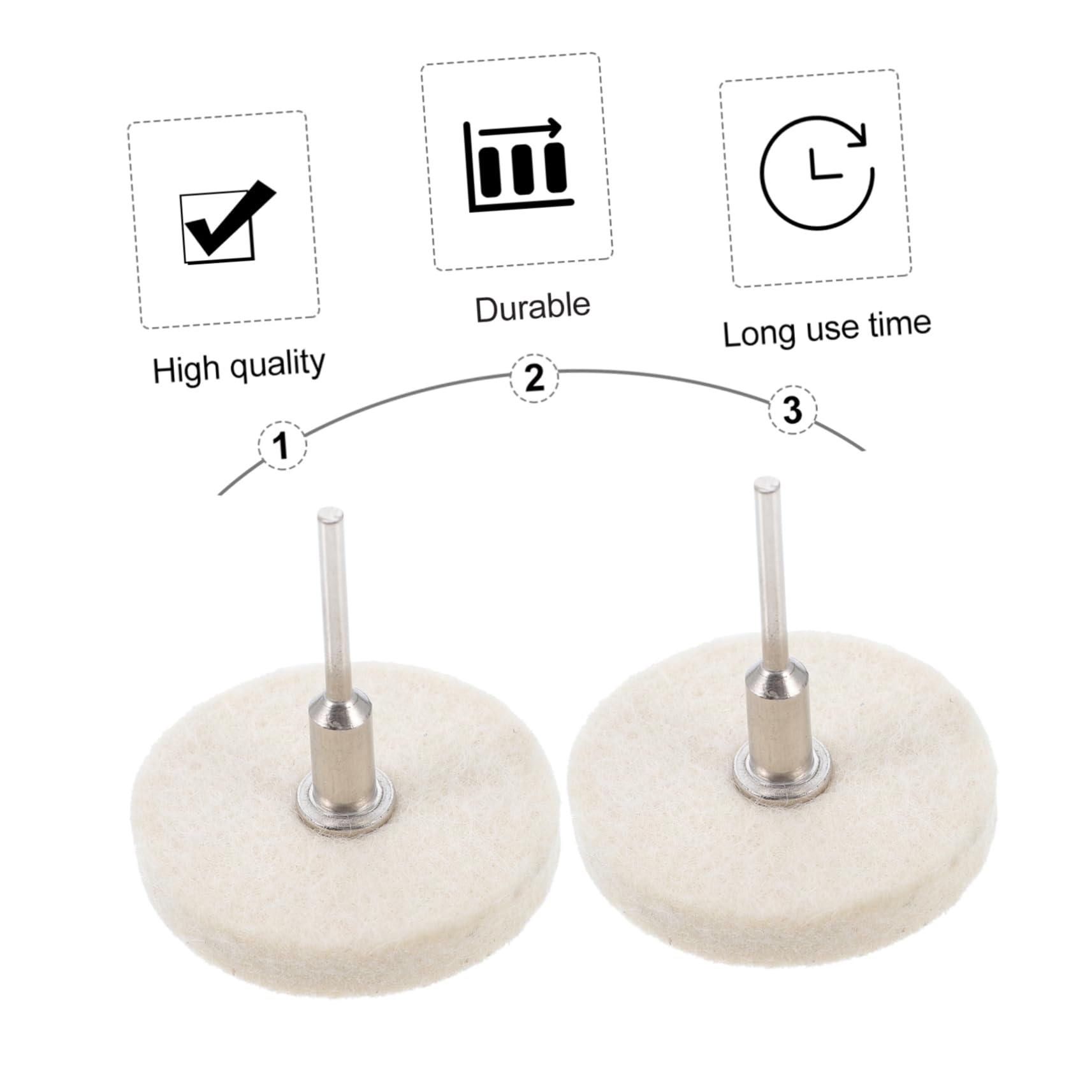 Alipis 4Pcs Wool Buffing Wheels Polishing Heads for Wood Ceramics Polisher Tools for Jewelry Finishing