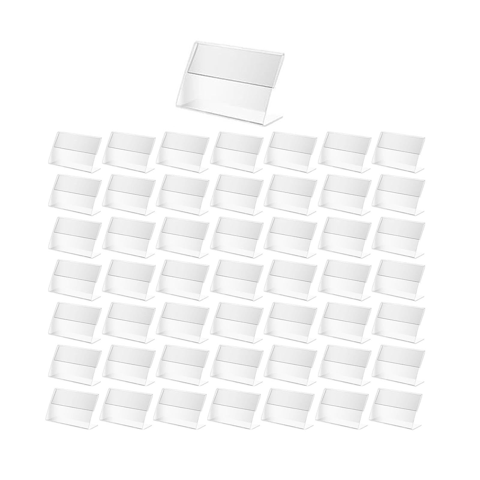 50 Porte-étiquettes En Acrylique Transparent pour Bureau, Magasin, Restaurant