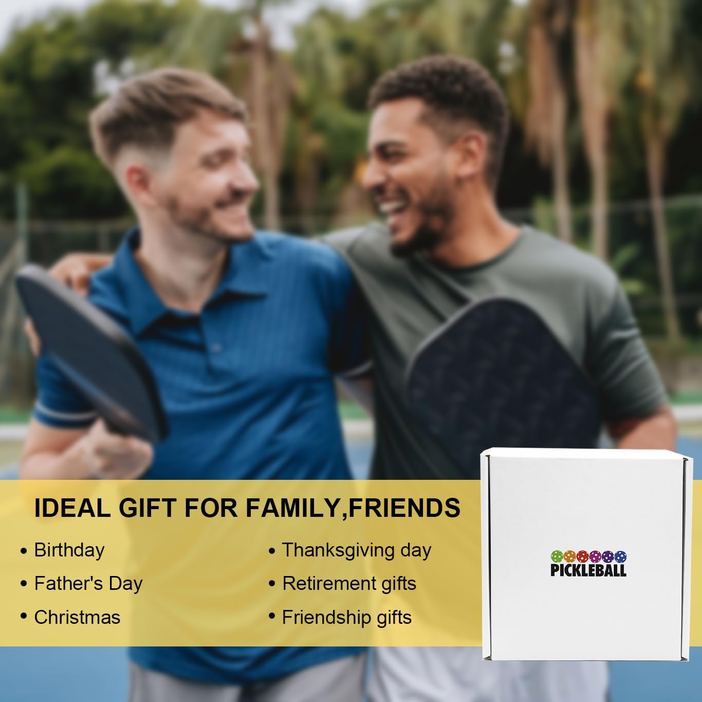 Pickleball Gifts for Men, Pickleball Gifts Set for Him, Unique Pickle Accessories Basket with Hat Tumbler for Dad Grandpa Husband Uncle Brother Friends - Image 6