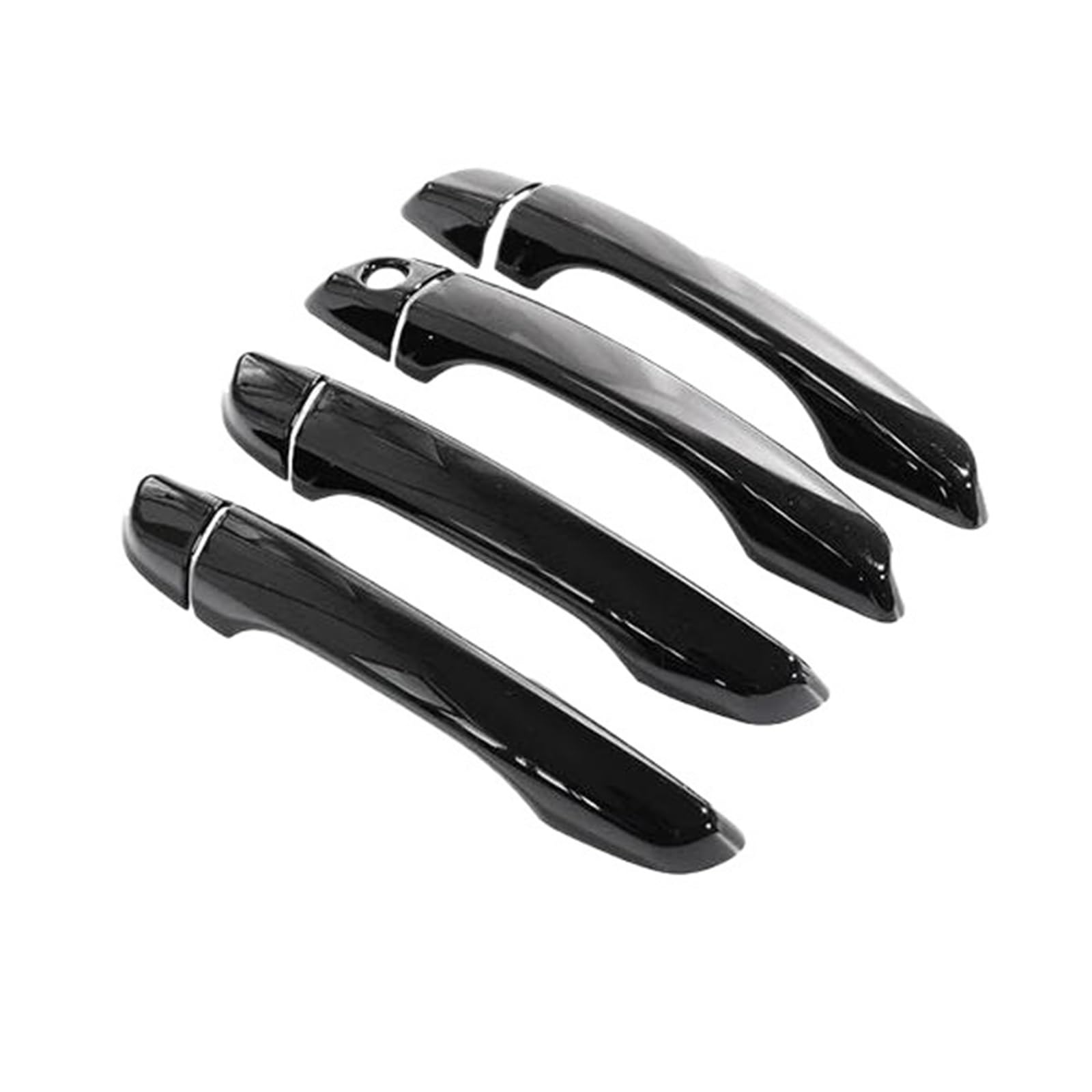 ATGCBCAUF Gloss Black Car Outer Door Smart Handle Cover Trim Protective Stickers for Citroen C4 for Cactus 2014-2023 Car Exterior Door Handles(4Handle 1 Keyhole)