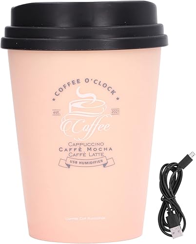 Milltrip Humidificador USB 10.1 fl oz Taza de café de bajo ruido apagado automático compacto ligero ahorro de espacio mini humidificador para coche