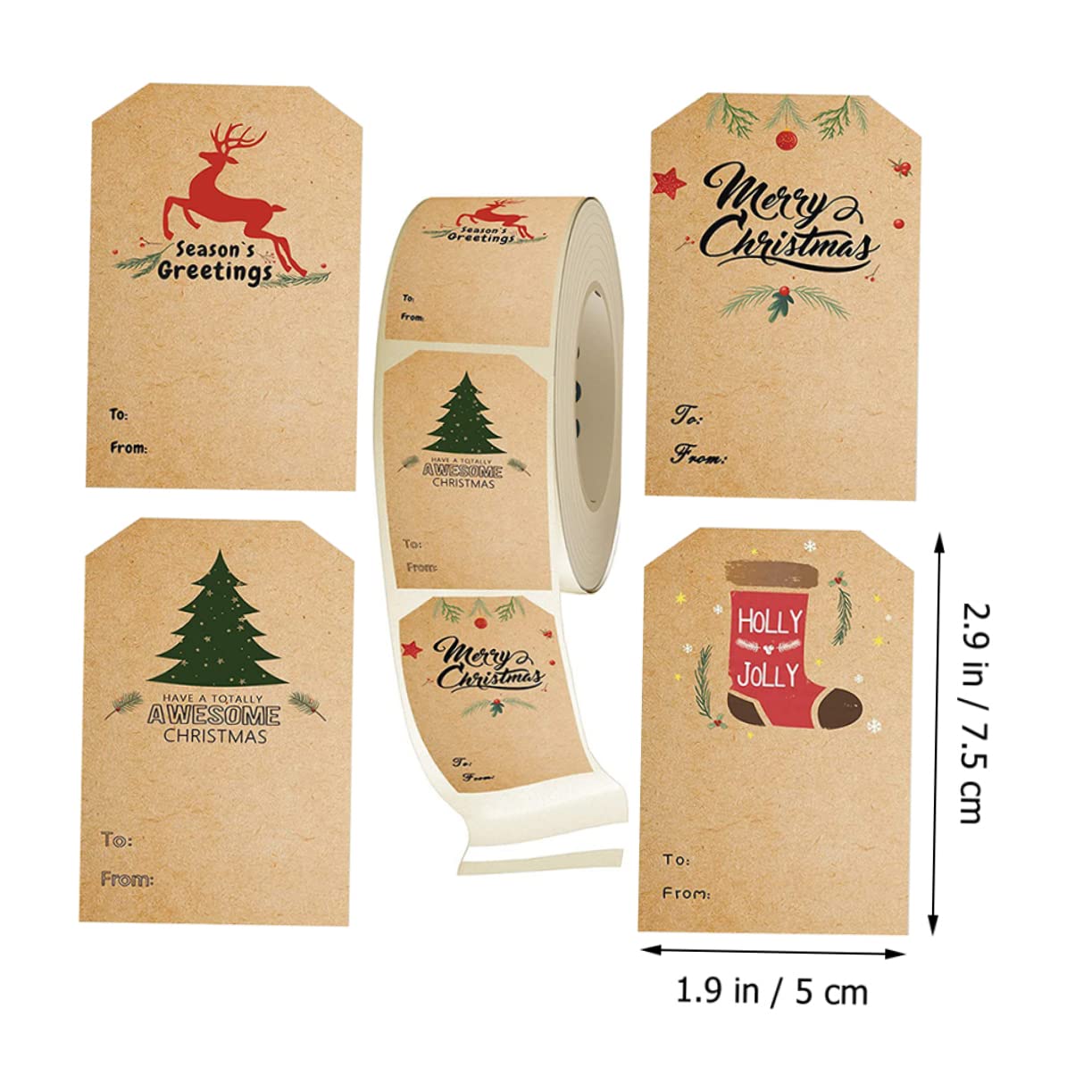 Angoily 3 Etichette Adesive Natalizie Decorative per Regali Motivi Cartoon Stickers per Pacchetti e Biglietti Natale Facili Applicare e Rimuovere