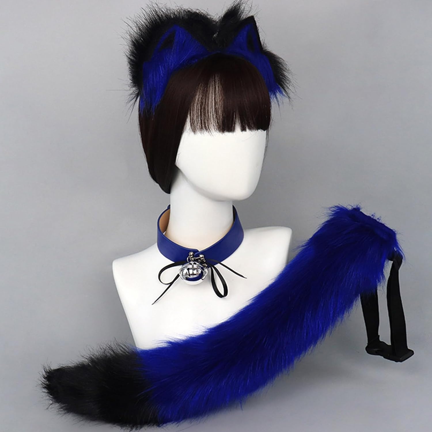 Bells Choker Wolf Foxes Tail Ears Headband Halloween Christmas Fancy-Party Costume Toy Animal Cosplay Costumes Halloween