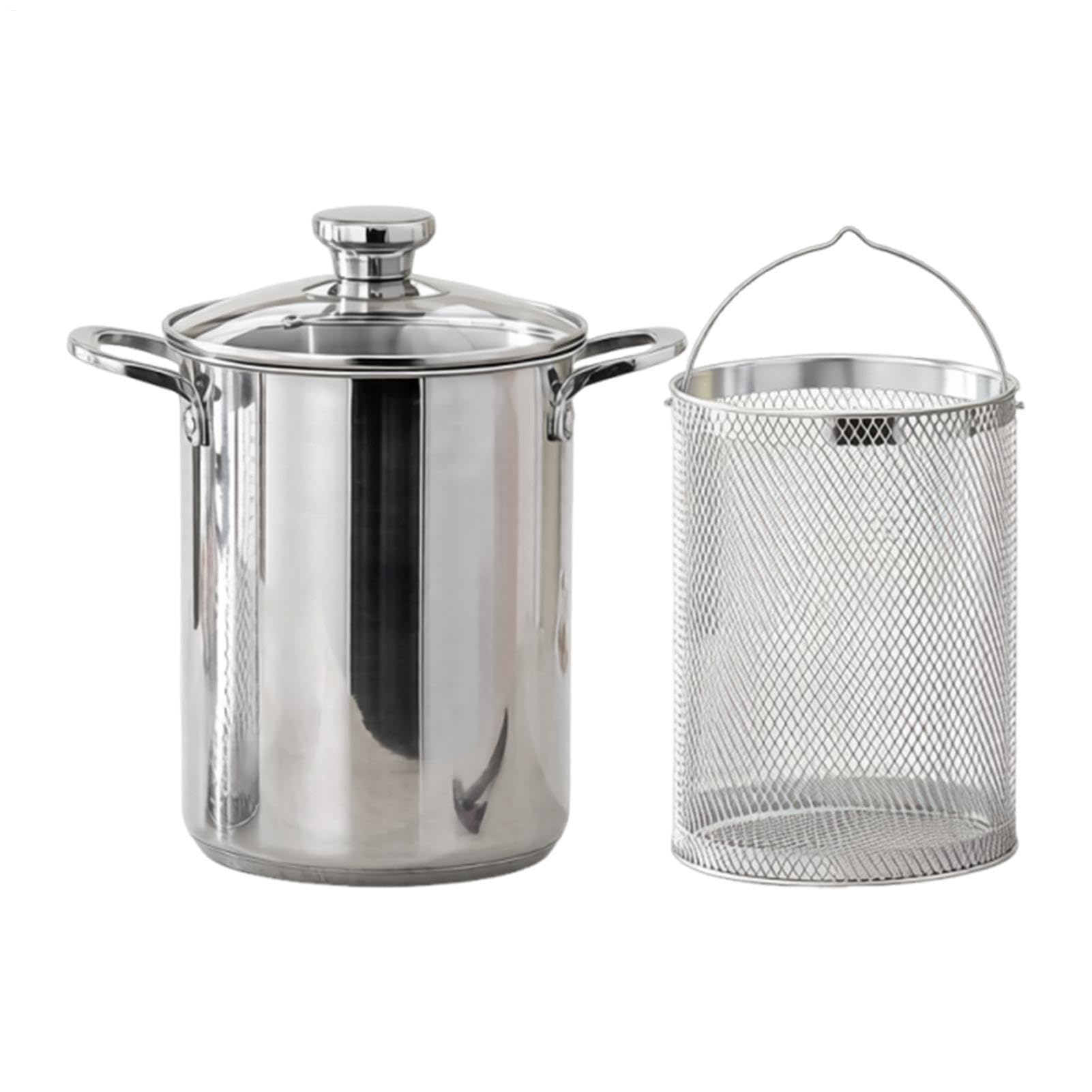 Pentola Per Pasta Con Scolapasta Utensile da Cucina da 4 L | Pentola con Scolapasta Incorporato per Cuochi Chef Preparazione Pasti Feste Formali Appartamenti Ristorante