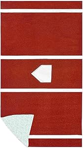ProMounds On Deck Sports 12' x 6' Baseball and Softball Batting Mat with Throwdown Home Plate
