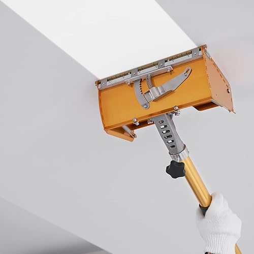 Miniatura 8 de VEVOR Caja plana para paneles de yeso, 10 pulgadas de ancho, limpieza rápida, caja de barro con acabado de aluminio para placas de yeso, cartón,