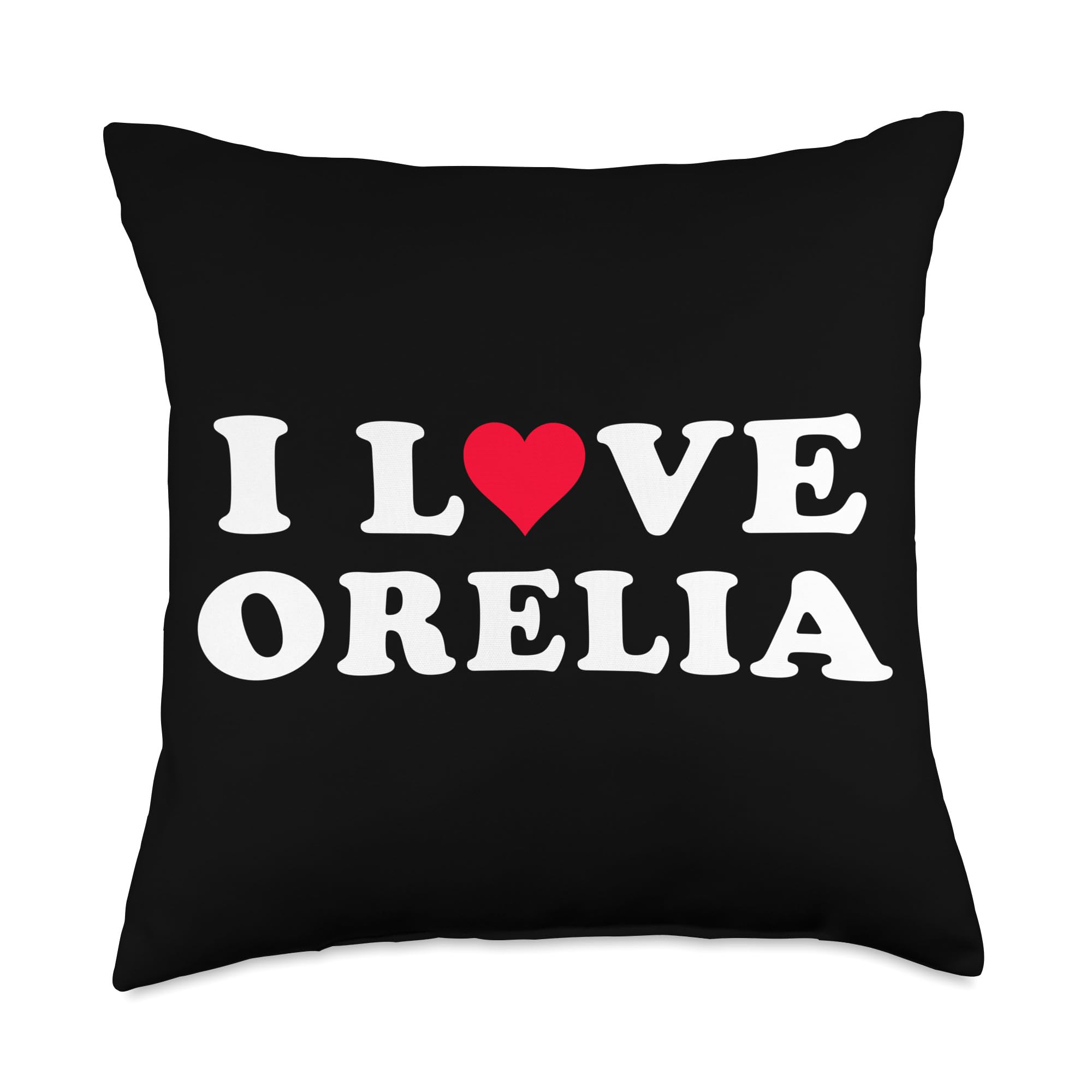 I Love Orelia Matching Girlfriend & Boyfriend Orelia Name Throw Pillow