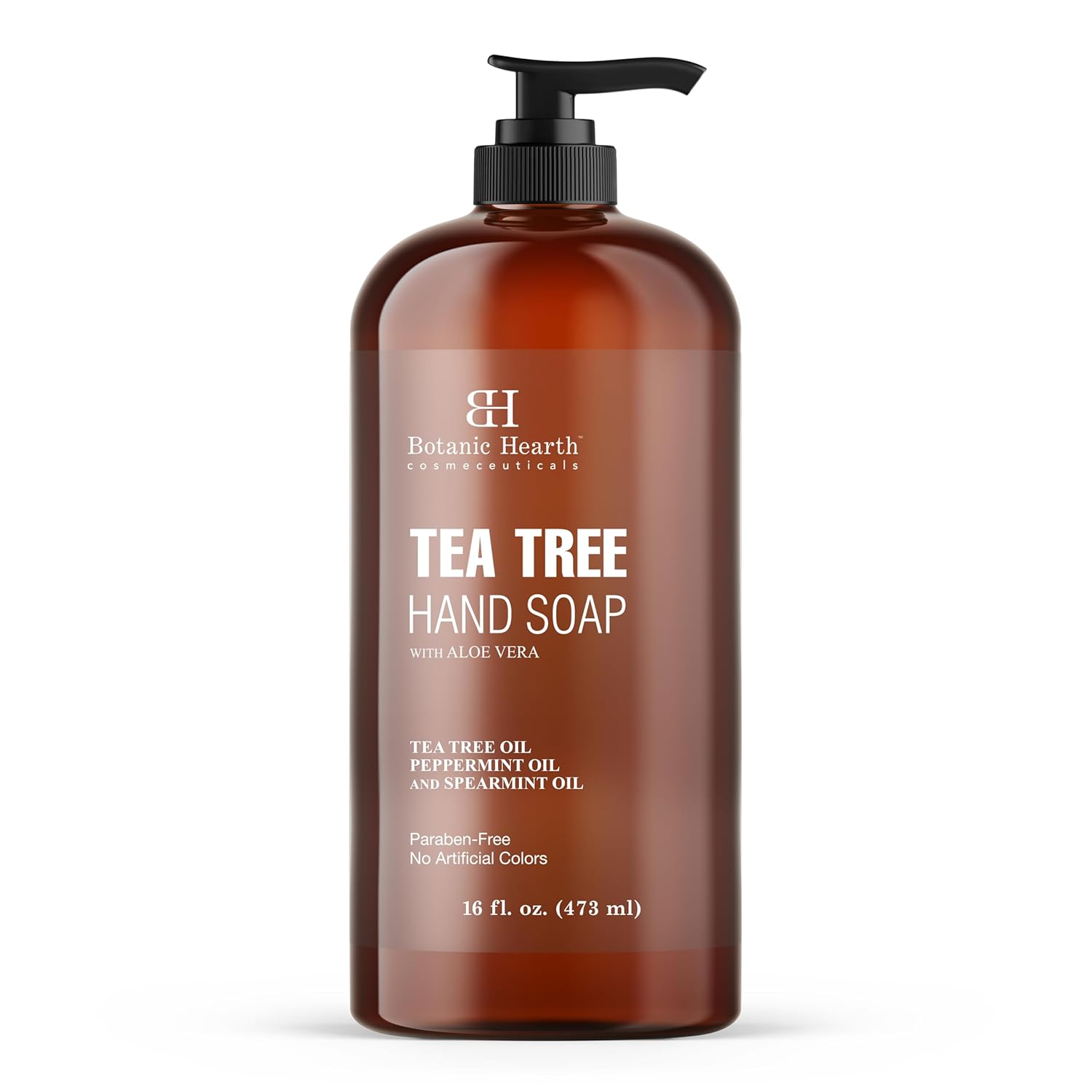 Product image of Botanic Hearth Tea Tree Liquid Hand Soap | Sulfate Free Formula | Multi Purpose Hand Wash With Aloe Vera And Premium Grade Tea Tree Oil, Pump Dispenser | 16 Fl Oz