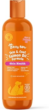 Zesty Paws Skin & Coat Salmon Oil For Cats & Dogs, 250ml