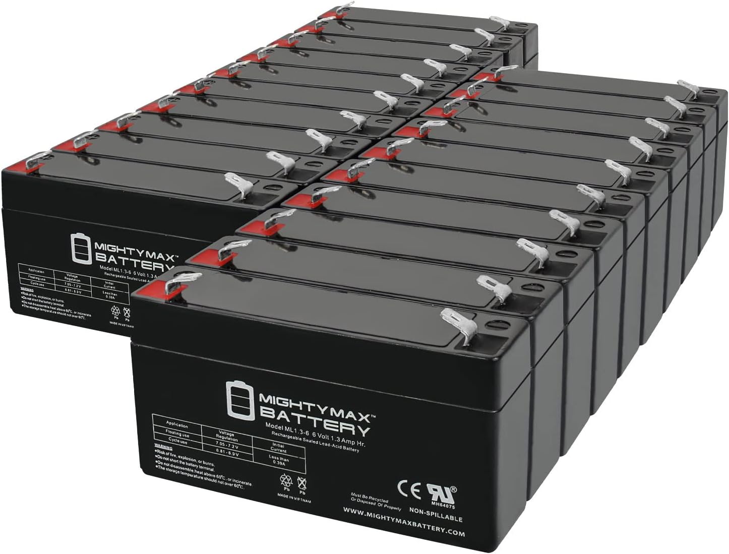 Mighty Max Battery 6V 1.3Ah SLA Replacement Battery Compatible with Kaiyang 3FM1.3-20 Pack